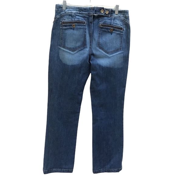 ANTONIO D’ERRICI EMBELLISHED BOOTCUT BLUE JEANS 8 - Picture 1 of 7